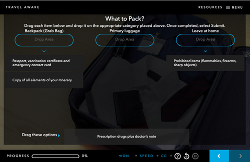 Travel Aware fundamentals module
